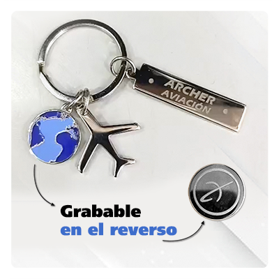 llaveros grabados en láser con motivos de aviación, aviones y helicópteros, tejidos, cromados, acrílico, metal