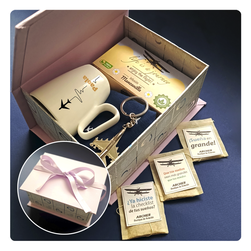Kit de taza, pocillo, llavero y aromáticas con mensajes personalizados de aviación para pilotos, Mugs, pocillos, tazas con motivos de aviones y helicópteros. Regalos con temática de aviación